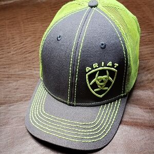 Ariat Neon Yellow & Gray Trucker Hat